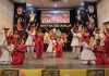 Performers presenting folk dance during the competition at Presentation Convent School Gandhi Nagar on Friday.