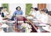 DC Udhampur chairing a meeting on Monday.