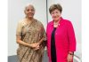 Union Finance Minister Nirmala Sitharaman meets IMF MD K Georgieva on the sidelines of the G 7 Finance Ministers and Central Bank Governors meeting, in Niigata, Japan on Friday. (UNI)
