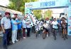 Varuna Anand, Chairperson, FICCI FLO JKL flagging off 'Cyclothon' in Jammu on Saturday.