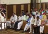 Union Minister Dr Jitendra Singh addressing "Vyapar Sammelan'' commemorating 9 years of the Modi Government, at Mainpuri, UP on Wednesday.