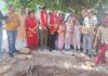 Former Deputy CM Kavinder Gupta kick-starting construction work of a toilet block at a Government School in Bahu Fort area of Jammu.