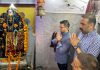Ranvijay Singh and Martand Singh paying obeisance at a temple in Udhampur district on Monday.