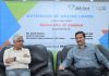JU Vice-Chancellor, Prof Umesh Rai, and J&K Bank's Divisional Head, Sunit Kumar, during a programme in Srinagar on Thursday.