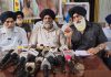 DGPC president and others addressing a press conference in Jammu.