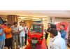 Dignitaries launching electric 3-wheeler, 'Mahindra e-Alfa Super,' in Jammu on Wednesday.