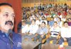 Union Minister Dr Jitendra Singh addressing Youth Conclave at Jammu on Saturday. - Excelsior/Rakesh