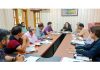 DC Baramulla chairing a review meeting on Thursday.