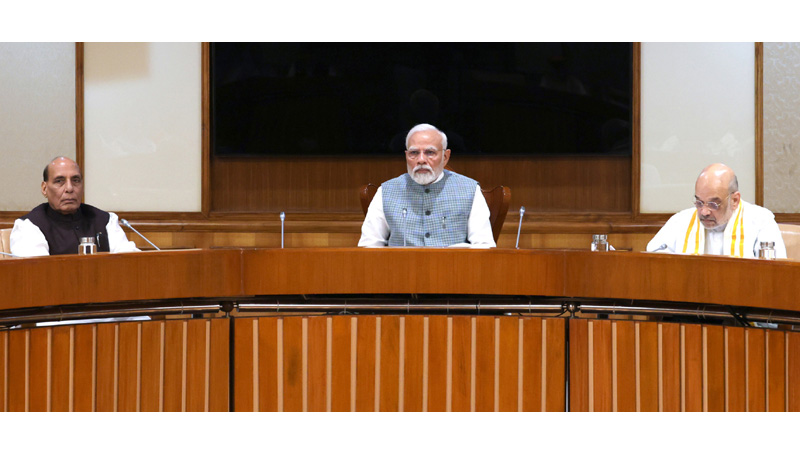 Prime Minister Narendra Modi chairing a Cabinet meeting in New Delhi on Monday.