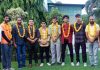 Newly elected members of District Mountaineering Association, Doda posing for a group photograph.