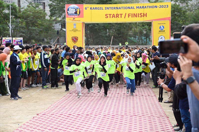 Athletes in large number participating in 6th Kargil International Marathon-2023 which concluded on Monday.