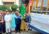 Union Minister Dr Jitendra Singh flagging-off SMVD Narayana Healthcare “TB Mukt Express” with the slogan 'Chalo Chale TB Ko Harane' at Udhampur on Sunday.