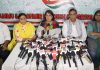AICC spokesperson, Ritu Chaudhary addressing press conference in Jammu on Monday. -Excelsior/Rakesh