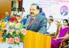 Union Minister Dr. Jitendra Singh, as chief guest, addressing the Felicitation Meet at Stanley Medical College, Chennai on Saturday.