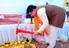 DDC Chairman performing ‘Bhumi Pujan’ for a hotel in Bhaderwah.