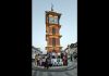 Members of the Parliamentary Committee posing for a picture at the clock tower in Lal Chowk. — Excelsior/Shakeel