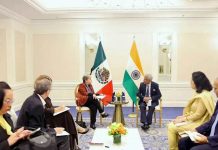 External Affairs Minister S Jaishankar meets with his Mexican counterpart Alicia Barcena Ibarra on the sidelines of the UN General Assembly (UNGA) meeting, in New York .