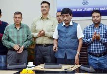 CS Dr Arun Kumar Mehta during the launch of new Online Services on Monday.