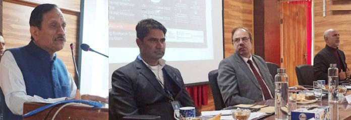 Advisor to LG Rajeev Rai Bhatnagar addressing International Conference on Artificial Intelligence in Srinagar.