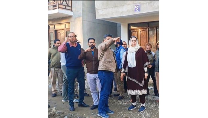 DC Dr. Syed Sehrish Asgar during visit to Fatehpora on Thursday.
