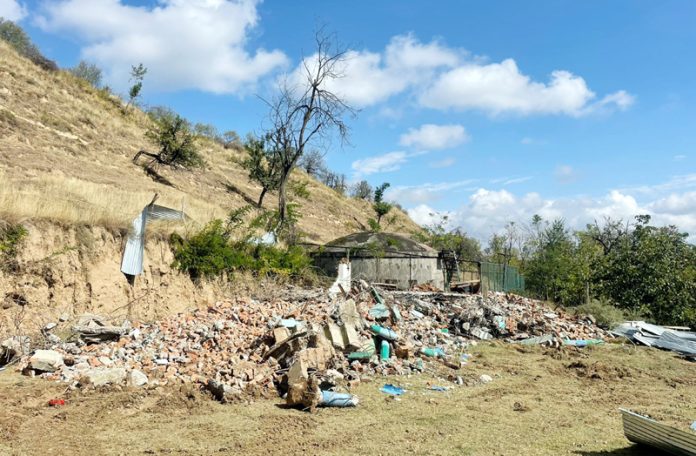 Dar-ul-Uloom located at Chewa Kalan area of Pulwama district which was demolished by authorities. -Excelsior/Younis Khaliq