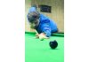 Irham Parvez aiming at target in Snooker match on Tuesday.