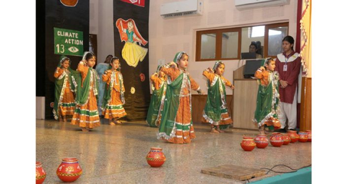 Children Manjushree performing during annual day event on Friday.