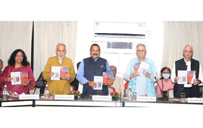 Union Minister Dr Jitendra Singh releasing the book 