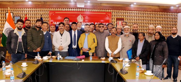 MHA and CID J&K officials with NPO representatives at the programme on Wednesday.