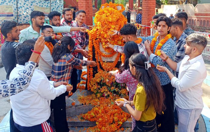 Tribute being paid to student martyrs on Wednesday.