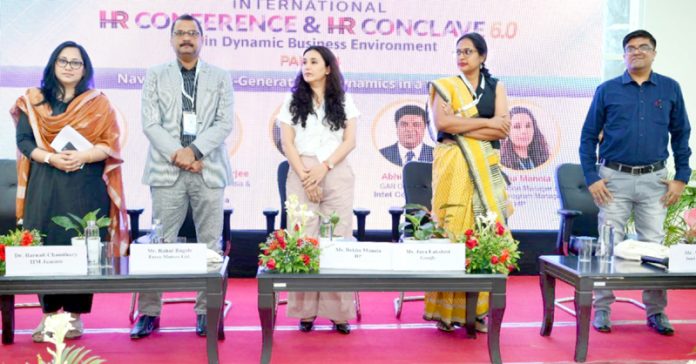 Guests during valedictory function of IIM Jammu's HR Conclave on Sunday.