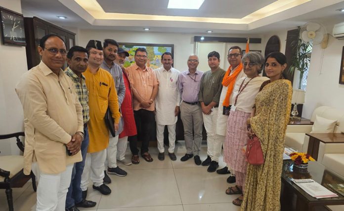 PRI members delegation from J&K during meeting with Union Secy, Panchayati Raj in Delhi.