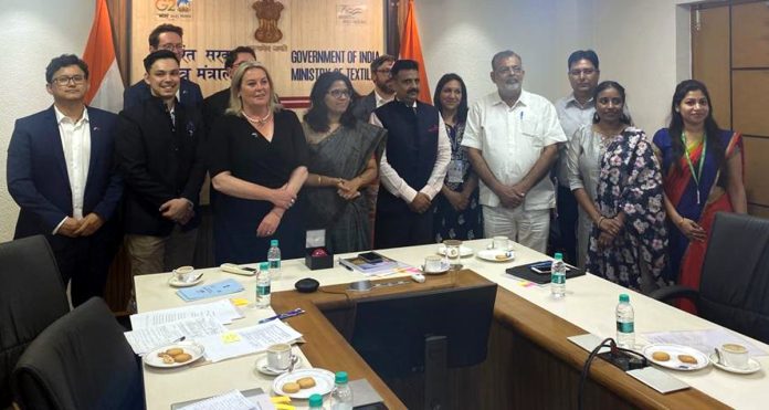 Ramesh Khajuria, Chairman WWEPC during a meeting with Australian delegation at New Delhi on Thursday.