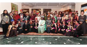 President  Droupadi Murmu at a function in Leh on Wednesday. (UNI)