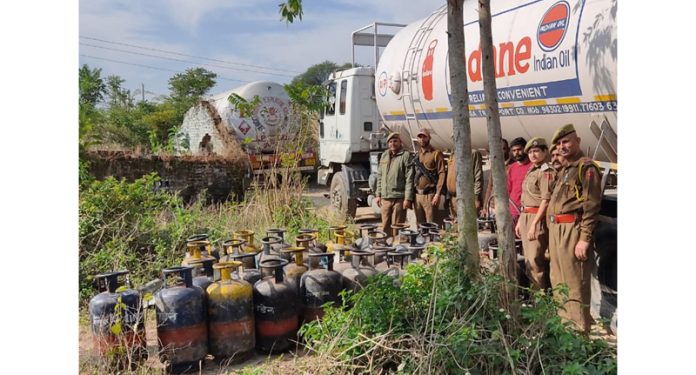 Tankers and gas cylinders seized by Samba Police.