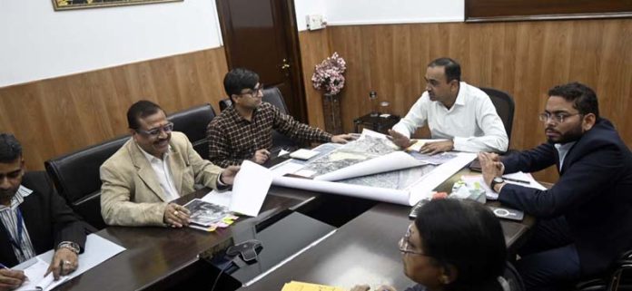 Div Com Jammu chairing a meeting on Tuesday.