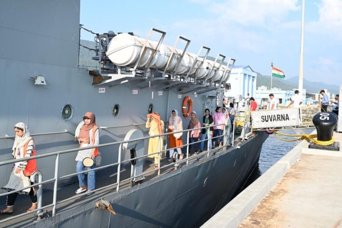 J&K students at Karwar Naval Base in Goa.