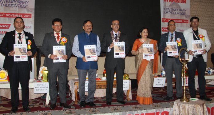 Advisor Rajiv Rai Bhatnagar inaugurating first J&K Orthodontic Symposium in Jammu on Saturday.