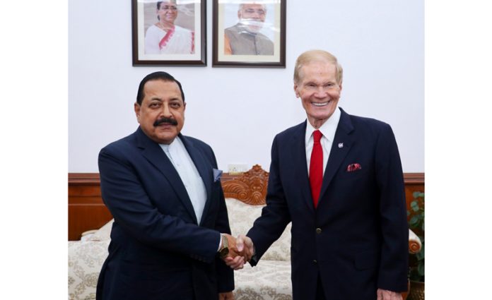 A high-level delegation of premier USA Space agency NASA led by its Chief Administrator Bill Nelson calling on Union Minister Dr Jitendra Singh at North Block, New Delhi on Tuesday.