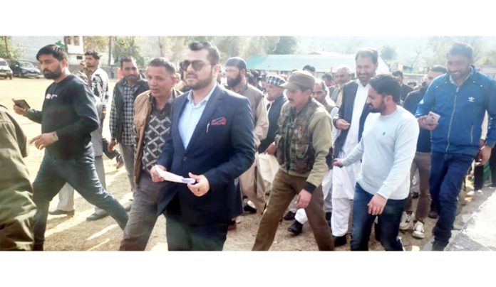 Deputy Commissioner Poonch during visit to Power House site on Sunday.