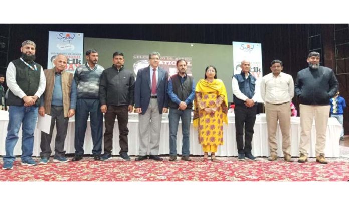 Chairman of JKMPCL and other stakeholders during a programme organized at Jammu to celebrate 'National Milk Day'.