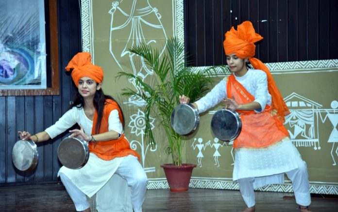 Contestants performing a dance item during Display Your Talent contest at JU on Tuesday.