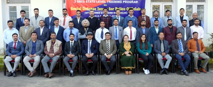 Officers attending a training programme at SKPA Udhampur with Deputy Director SKPA, Rajinder Gupta.