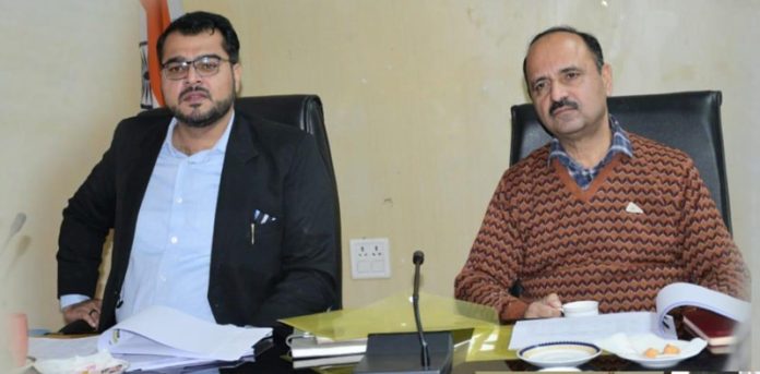 DC Poonch chairing a meeting on Wednesday.