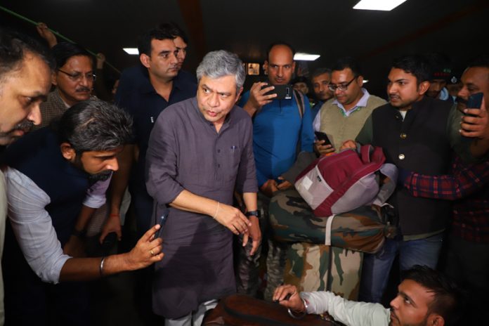 Railways Minister Ashwini Vaishnaw at Delhi Railway Station on Thursday.