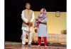 A scene from Dogri play 'Nayaan' staged by 'The Creative Crew' at Abhinav Theatre.