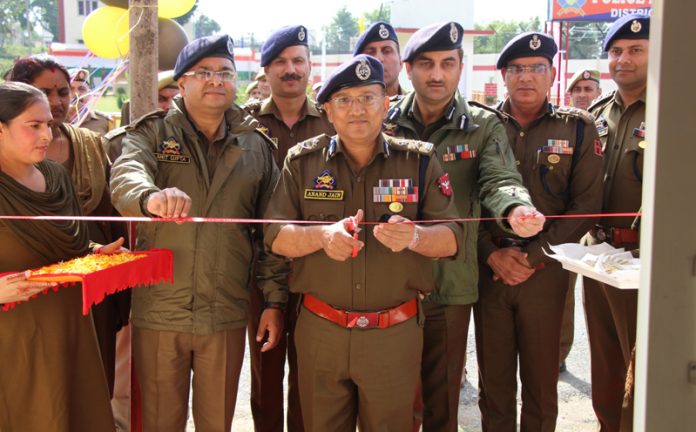 IGP Jammu, Anand Jain, inaugurating a dry & wet canteen at DPL Reasi on Thursday.