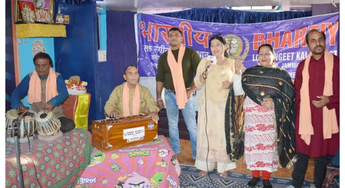 BLSKS artists during a musical programme at Jammu on Friday.