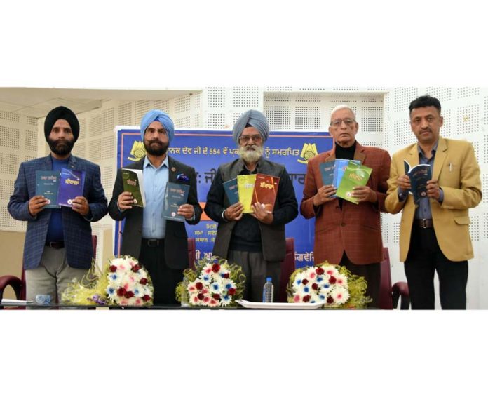 Dignitaries during the release of JKAACL publications at KL Saigal Hall, Jammu.