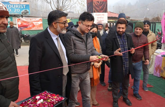 Director Handicrafts Mehmood Shah during the inauguration of Winter Exhibition in Srinagar on Saturday. -Excelsior/ Shakeel.